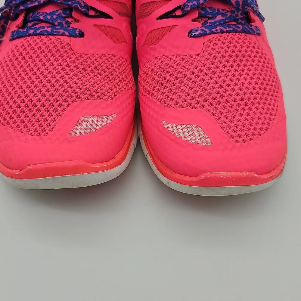 Nike Free 5.0 GS Hyper Pink Royal Blue Shoes 644446-601 Youth Girl 7Y Womens 8.5